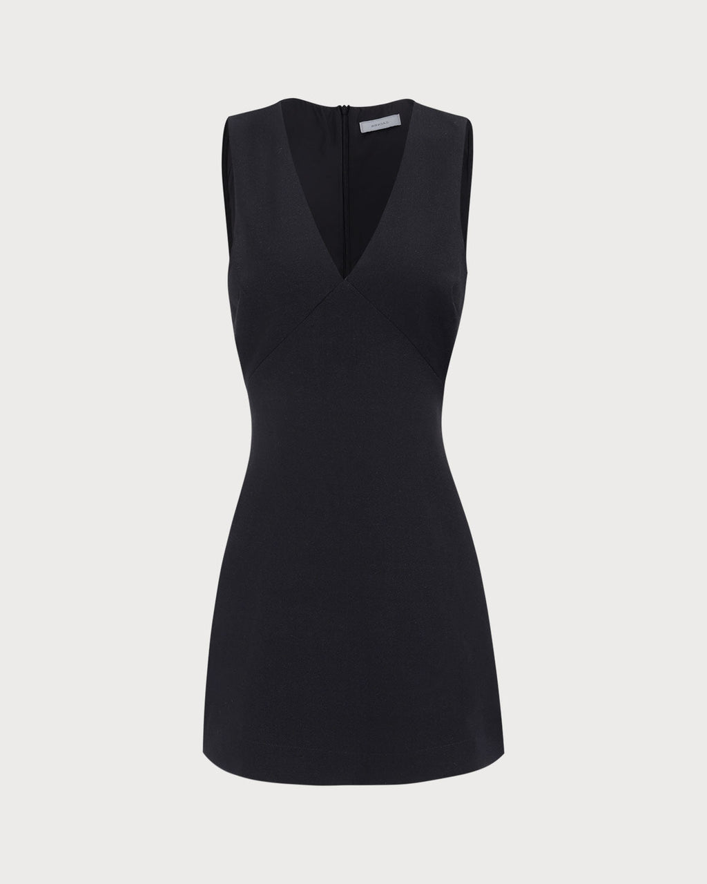 Lila V Neck Sleeveless Cocktail Mini Dress in Black in Black