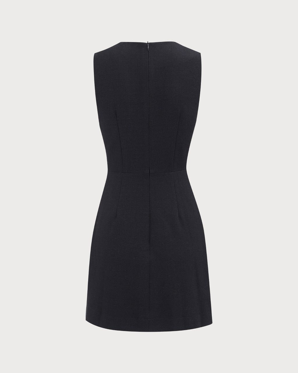 Lila V Neck Sleeveless Cocktail Mini Dress in Black in Black